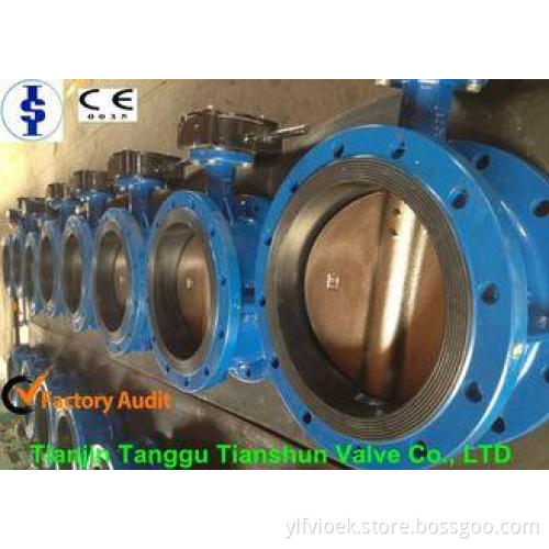 Carbon Steel Double Flanged Butterfly Valve Triple Offset W
